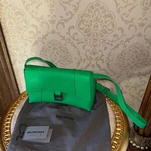 Balenciaga Soft Hourglass Green Shoulder Bag